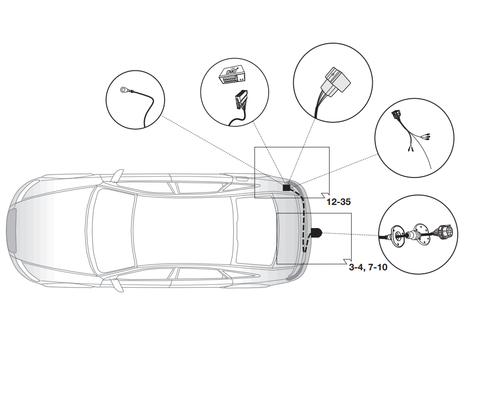 Электрика фаркопа Brink (7 pin) для Audi A6 Allroad 2012-2018 701483 в 