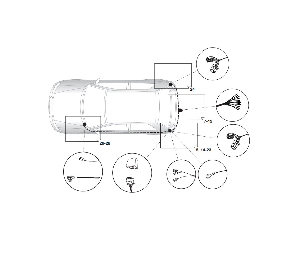 Электрика фаркопа Hak-System (13 pin) для Kia Ceed 2012-2018 26100547 в 