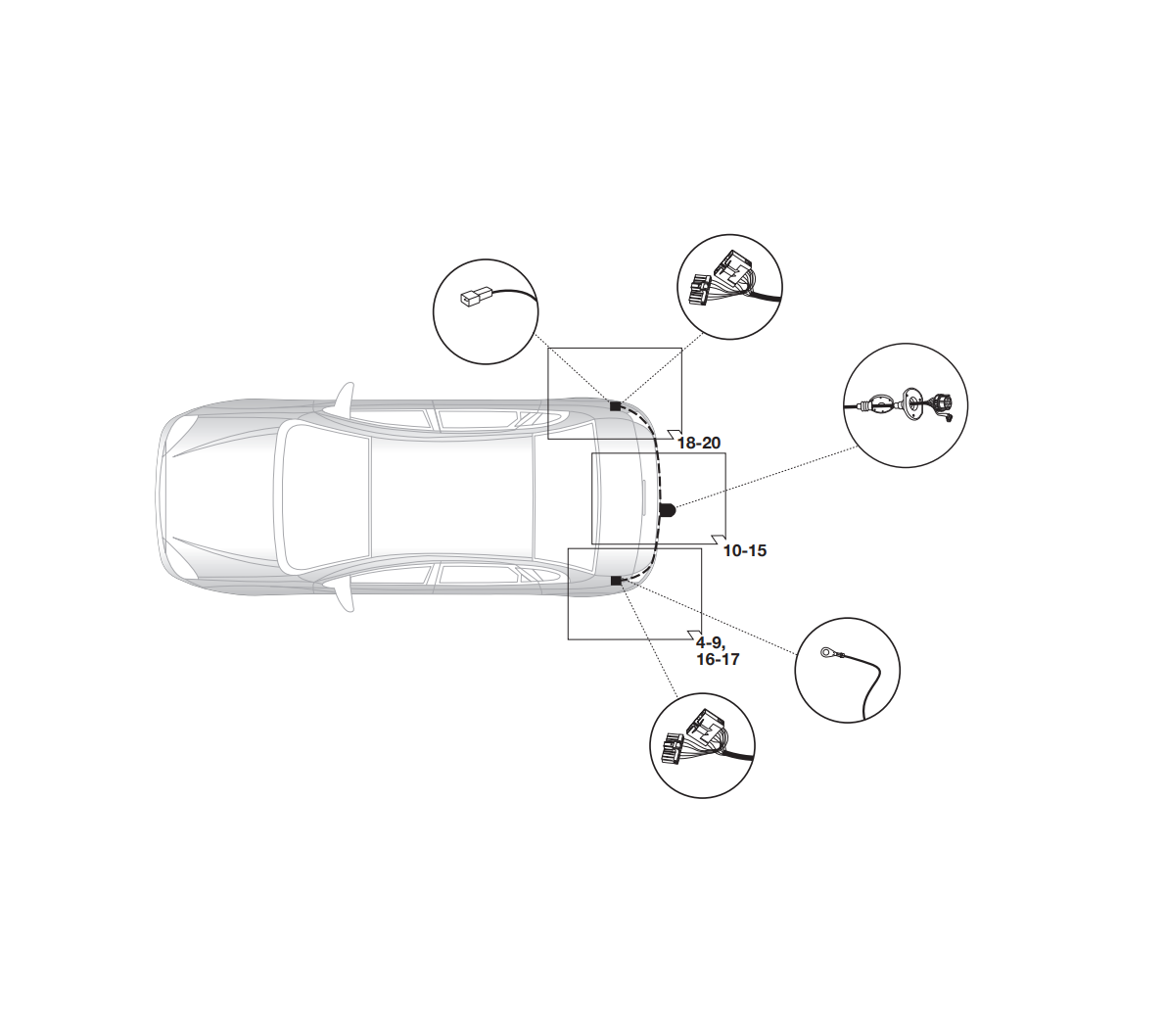 Электрика фаркопа Hak-System (7 pin) для Ford Focus 2005-2010 16060519 в 