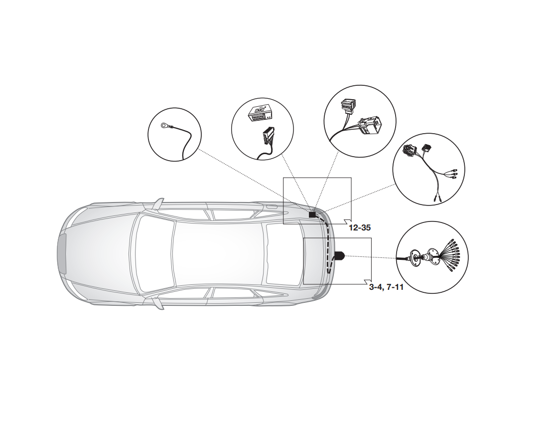 Электрика фаркопа Hak-System (13 pin) для Audi A7 2014-2018 21010525 в 