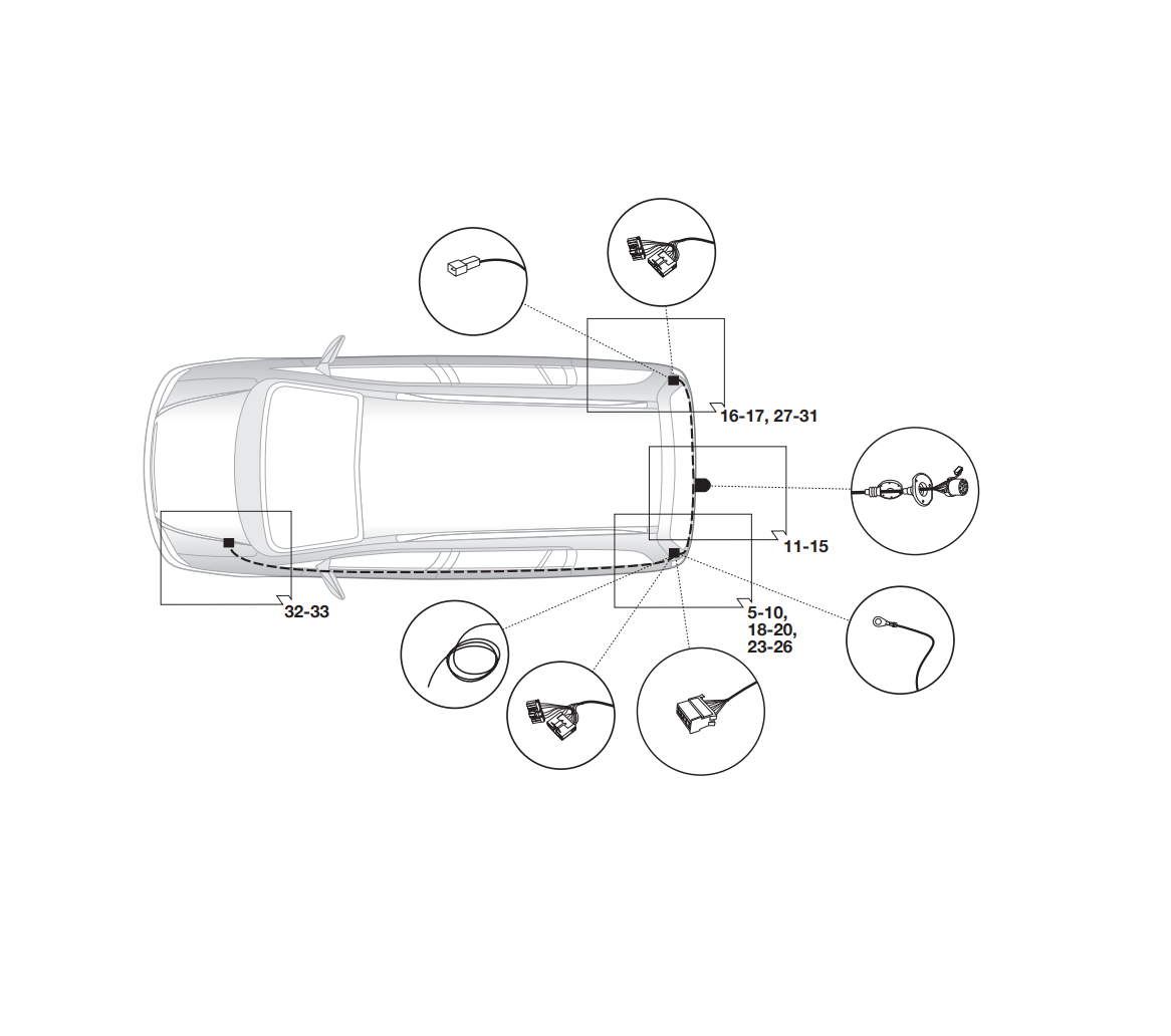 Электрика фаркопа Hak-System (13 pin) для Ford C-Max 2003-2010 21060505 в 