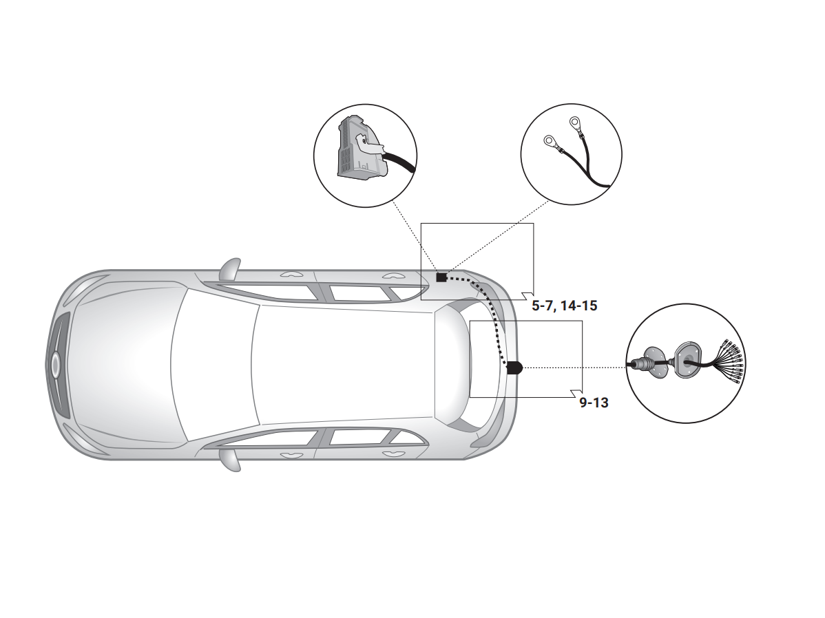 Электрика фаркопа Hak-System (13 pin) для Mercedes CLA-class 2019- 21500641 в 