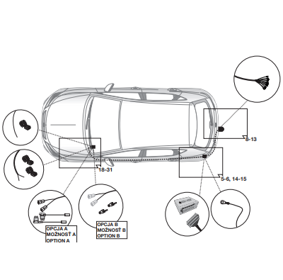 Электрика фаркопа Hak-System (13 pin) для Skoda Karoq 2018- 21500601 в 