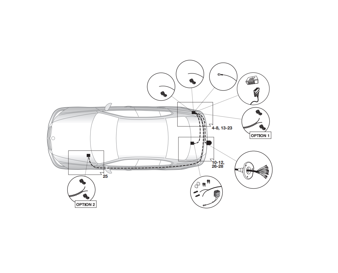 Электрика фаркопа Hak-System (13 pin) для BMW 7 серия (F01) 2014-2015 21020528 в 