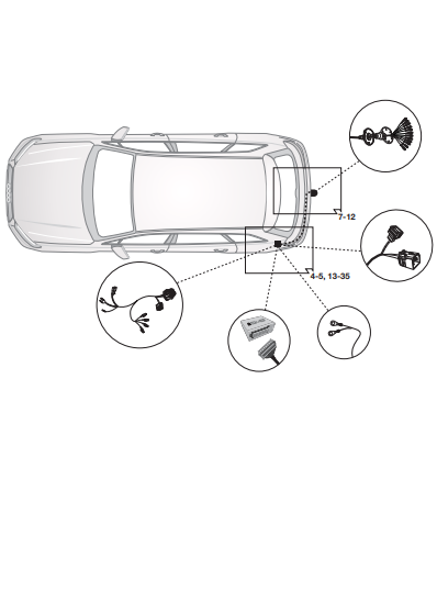 Электрика фаркопа Hak-System (13 pin) для Volkswagen Touareg 2018- 21010526 в 