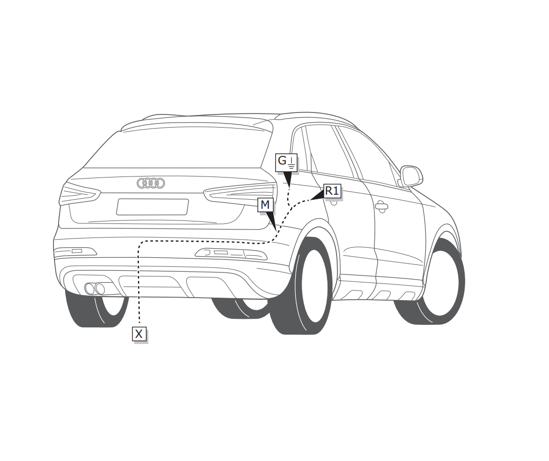 Электрика фаркопа ECS (7 pin) для Audi Q3 2011-2018 AU040B1 в 