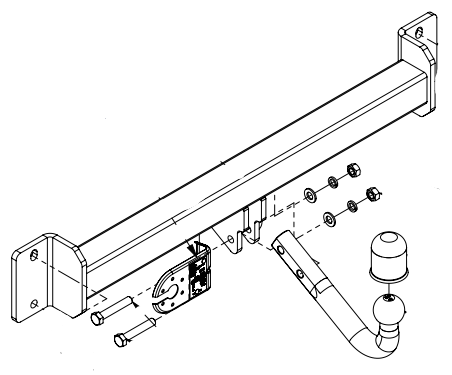 Фаркоп Imiola для BMW X3 2004-2010 Арт. B.009 B.009 в 