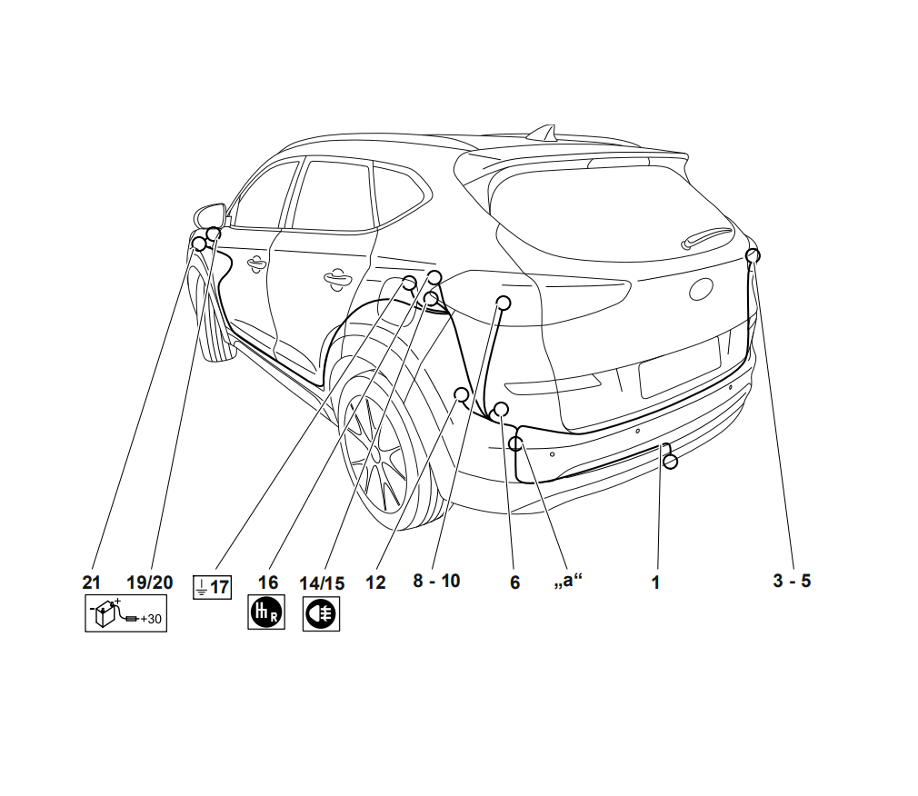 Электрика фаркопа Westfalia (13 pin) для Hyundai Tucson 2018-2021 346149300113 в 