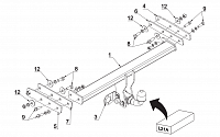 Фаркоп Auto-Hak для Volvo XC60 2008-2017  Арт. L 21A L 21A в 