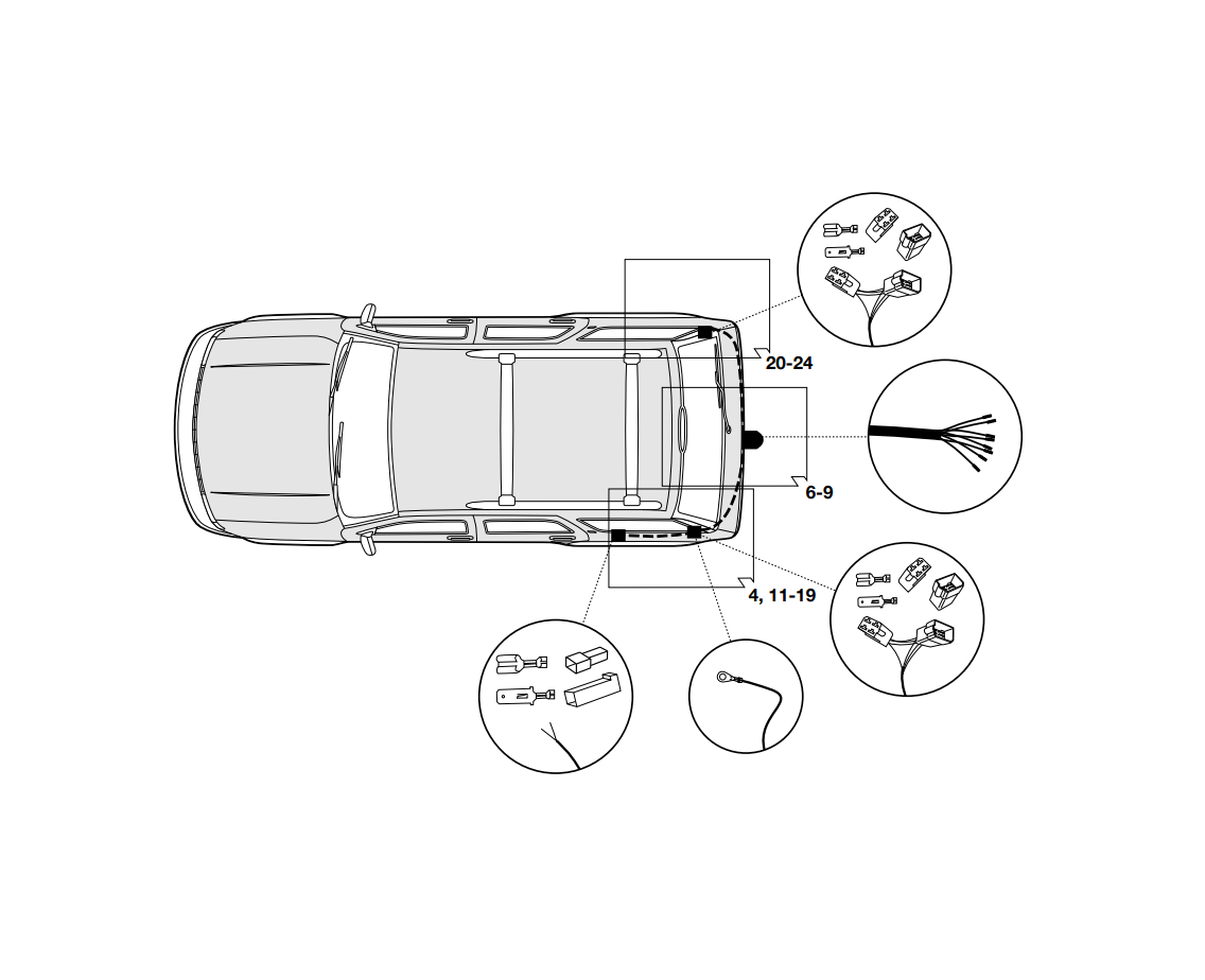 Электрика фаркопа Hak-System (7 pin) для Jeep Patriot 2007-2016 16500548 в 