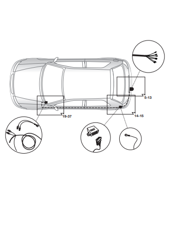 Электрика фаркопа Hak-System (7 pin) для Volkswagen Golf 2008-2013 12500559 в 