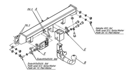 Фаркоп Imiola для Ford C-Max 2004-2010  E.A37 в 