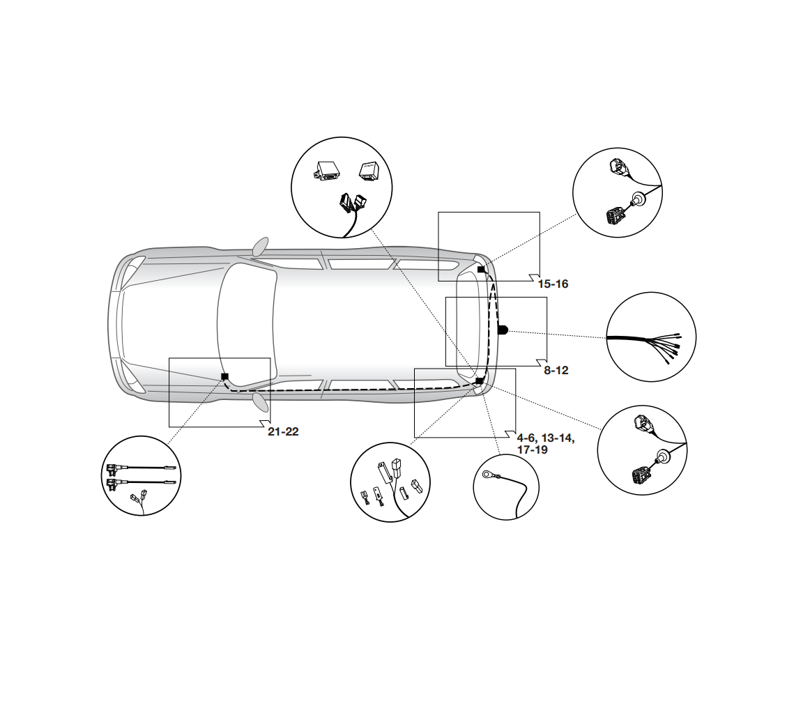 Электрика фаркопа Hak-System (7 pin) для Hyundai ix35 2010-2015 12080521 в 