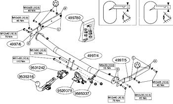 Фаркоп Brink для Mazda 6 (седан, хетчбек) 2008-2012 Арт. 499700 499700 в 