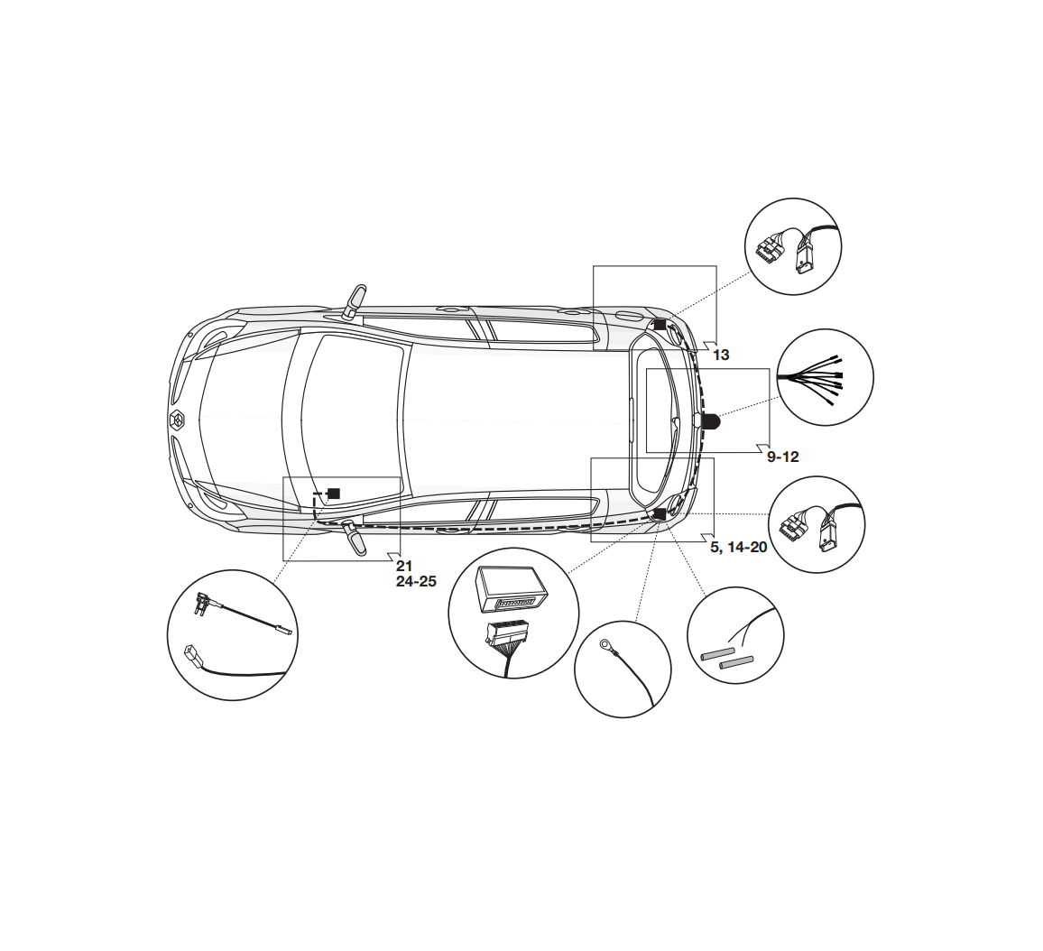 Электрика фаркопа Hak-System (7 pin) для Renault Megane 2008-2016 16180522 в 