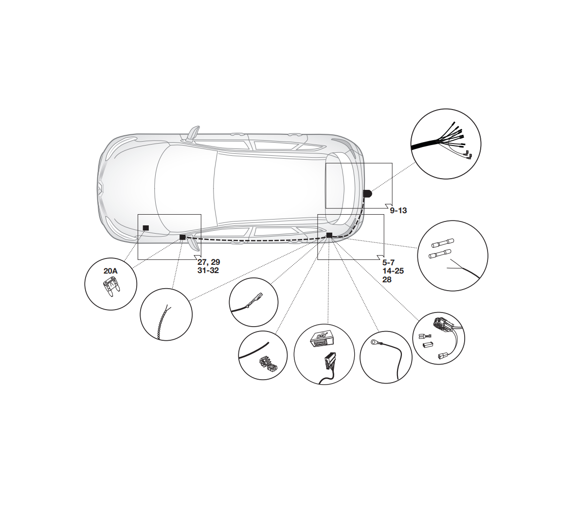 Электрика фаркопа Hak-System (7 pin) для Renault Megane 2016- 16180538 в 