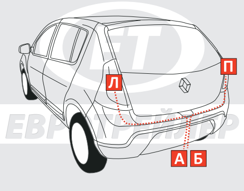 Электрика фаркопа (7 pin) для Renault Sandero 2009-2014 105030 в 