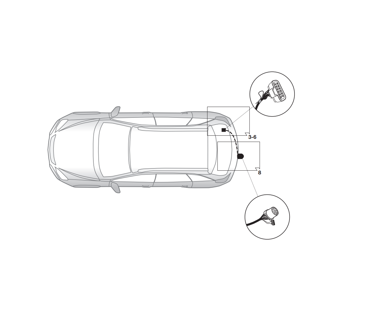 Электрика фаркопа Hak-System (13 pin) для Opel Antara 2006-2017, (для авто с подготовкой) 21500566 в 