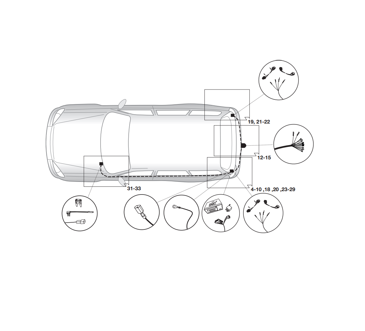 Электрика фаркопа Hak-System (13 pin) для Kia Sorento 2010-2012 21500547 в 