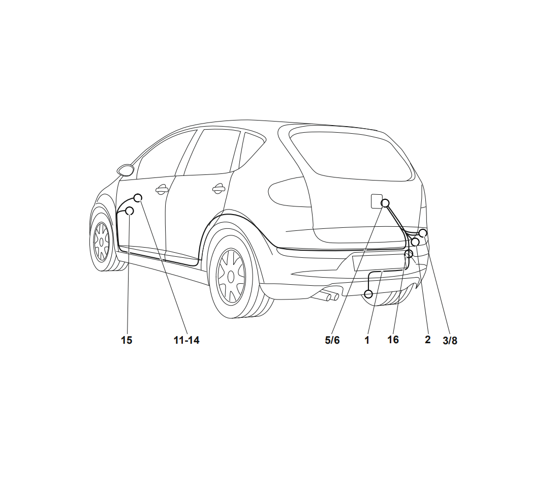 Электрика фаркопа Westfalia (13 pin) для Seat Altea 2004-2015 344044300113 в 