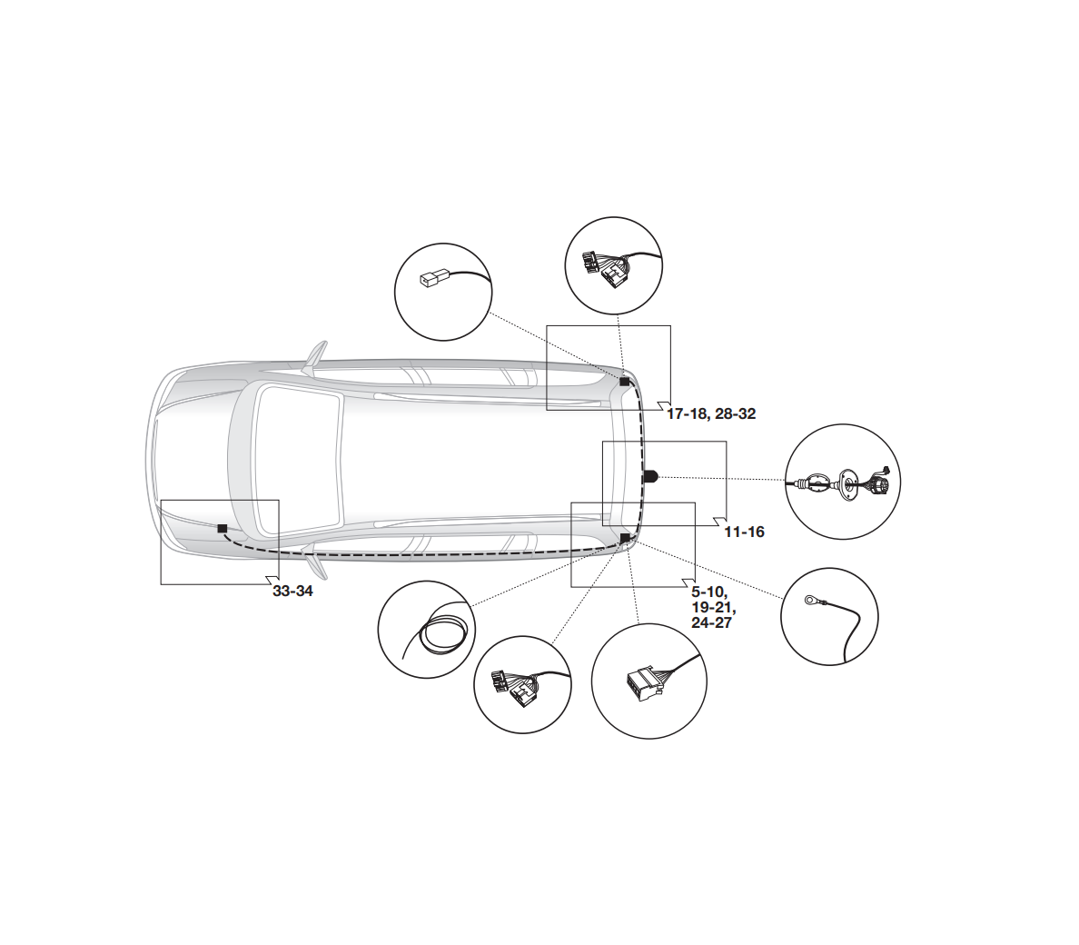 Электрика фаркопа Hak-System (7 pin) для Ford C-Max 2003-2010 12060505 в 