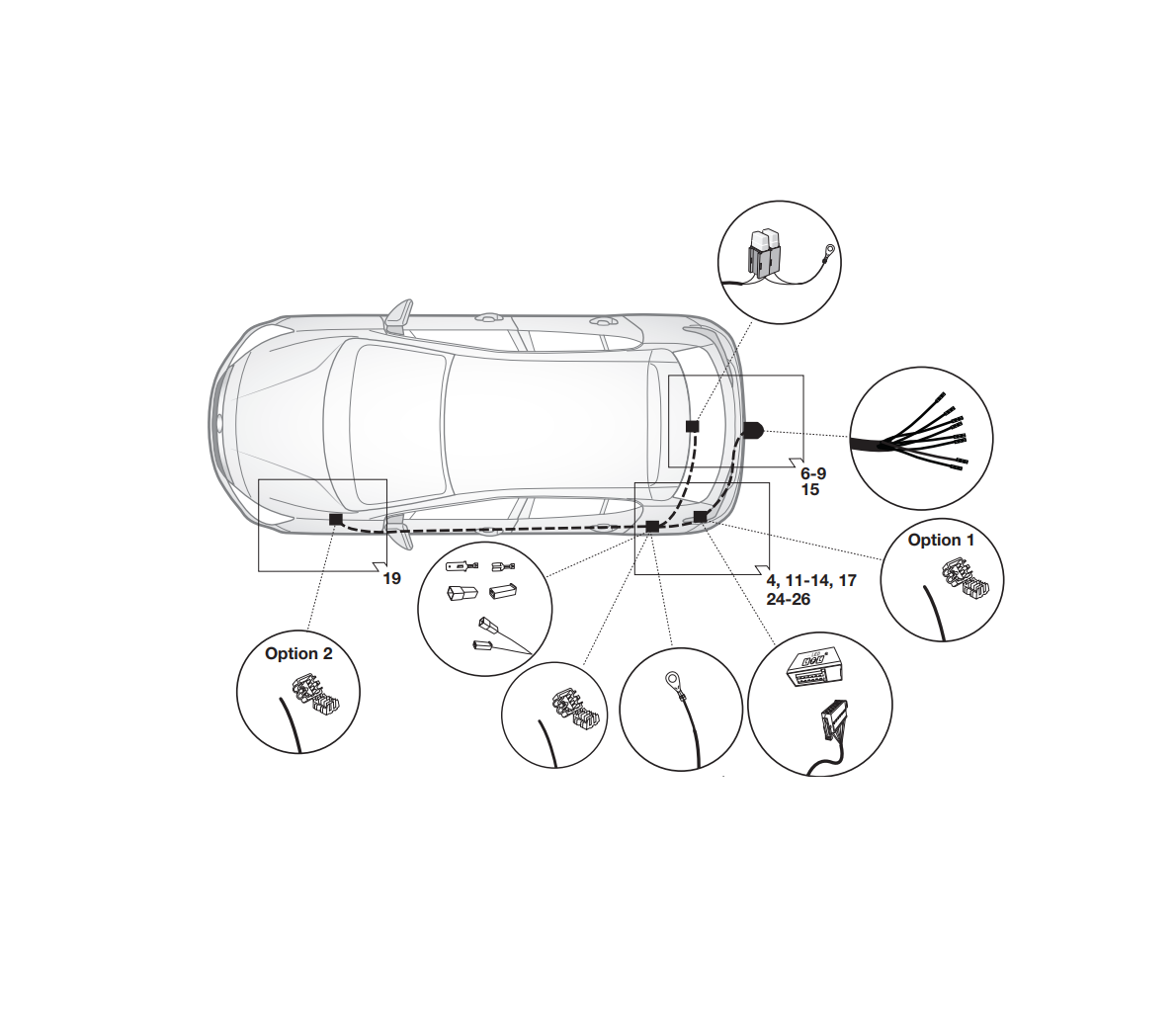 Электрика фаркопа Hak-System (7 pin) для Opel Astra 2015- 16150534 в 