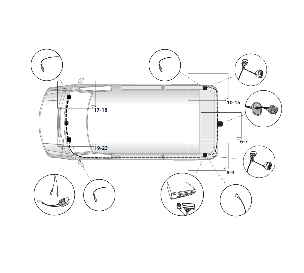 Электрика фаркопа Hak-System (7 pin) для Citroen Jumper 2011- 12500694 в 