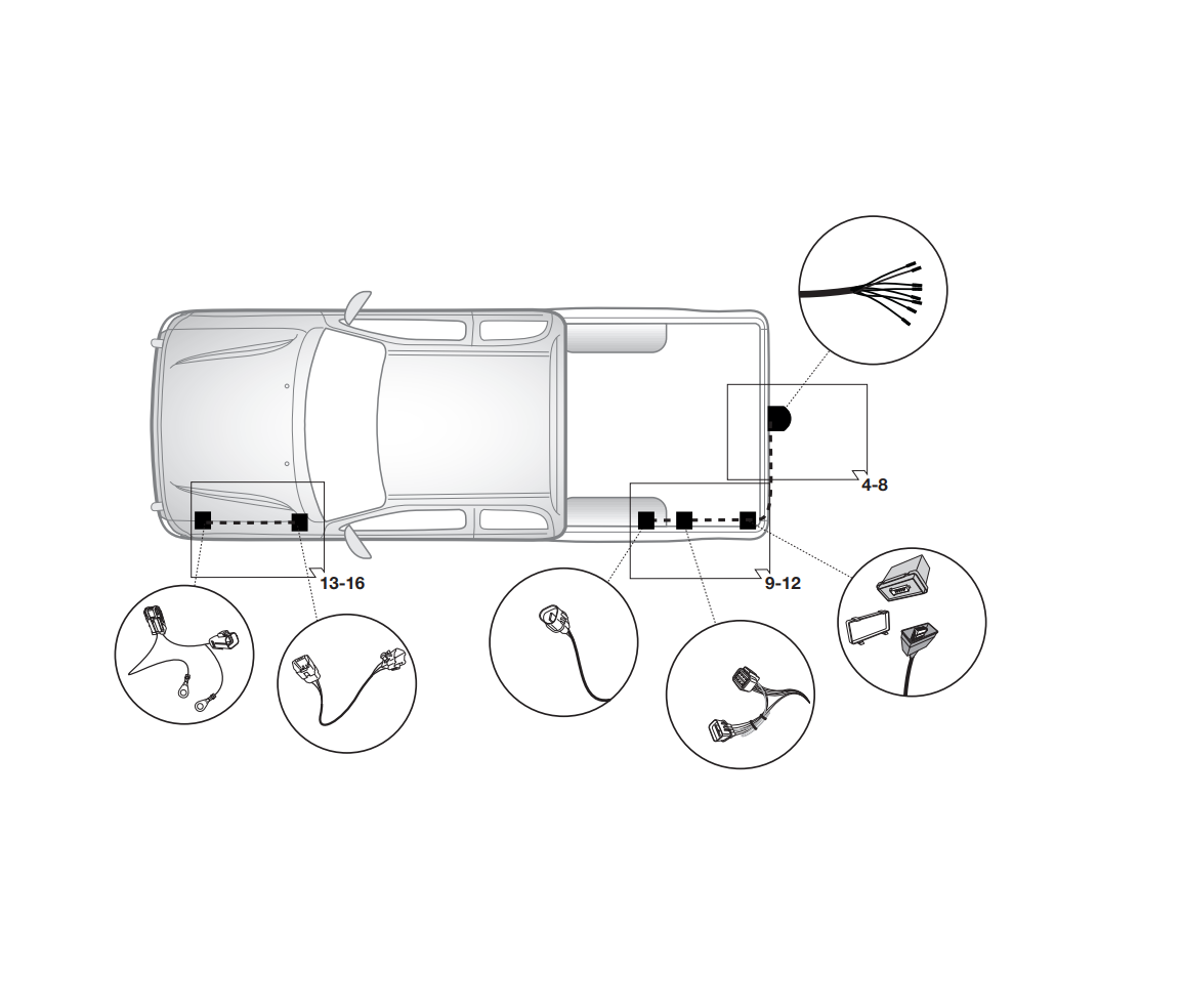 Электрика фаркопа Brink (7 pin) для Fiat Fullback 2016- 729543 в 