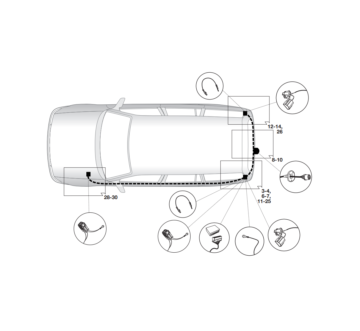 Электрика фаркопа Hak-System (13 pin) для Opel Astra 2004-2014 21150522 в 