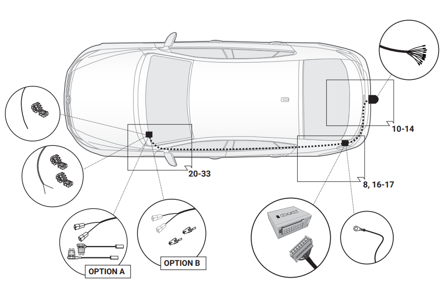 Электрика фаркопа Hak-System (13 pin) для Volkswagen Arteon 2017-2024 21500601 в 