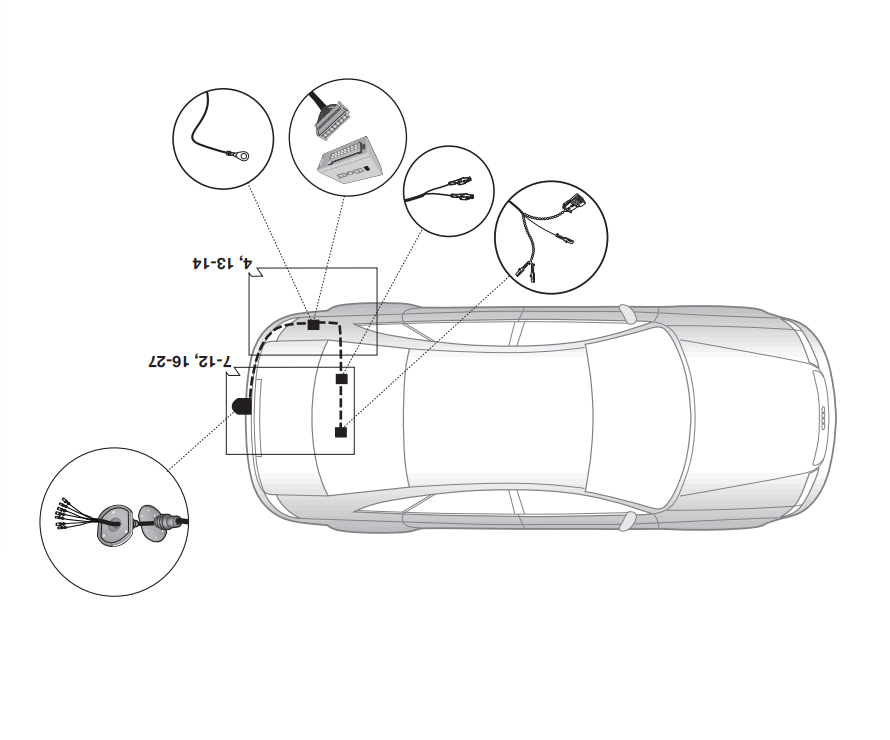 Электрика фаркопа Hak-System (7 pin) для Audi A6 allroad 2019- 12010528 в 