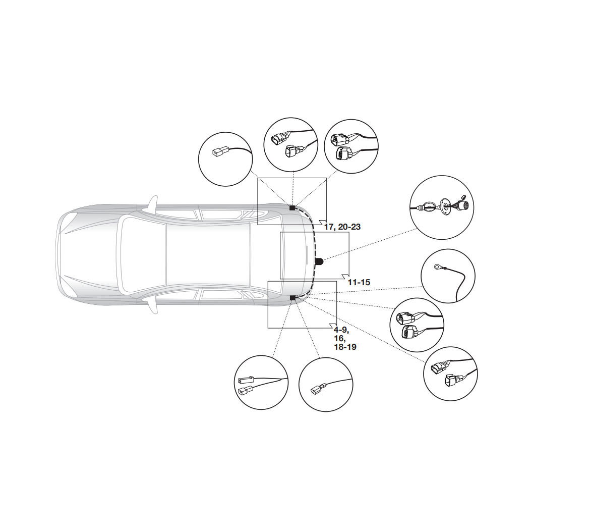 Электрика фаркопа Hak-System (13 pin) для Ford Focus 2004-2008 26060516 в 