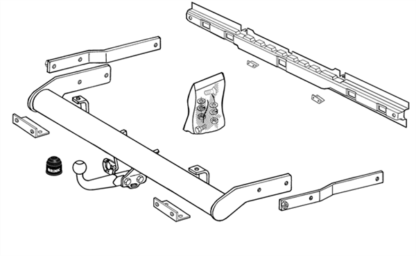 Фаркоп Brink для Volkswagen Multivan T4 1996-2002 266900 в 