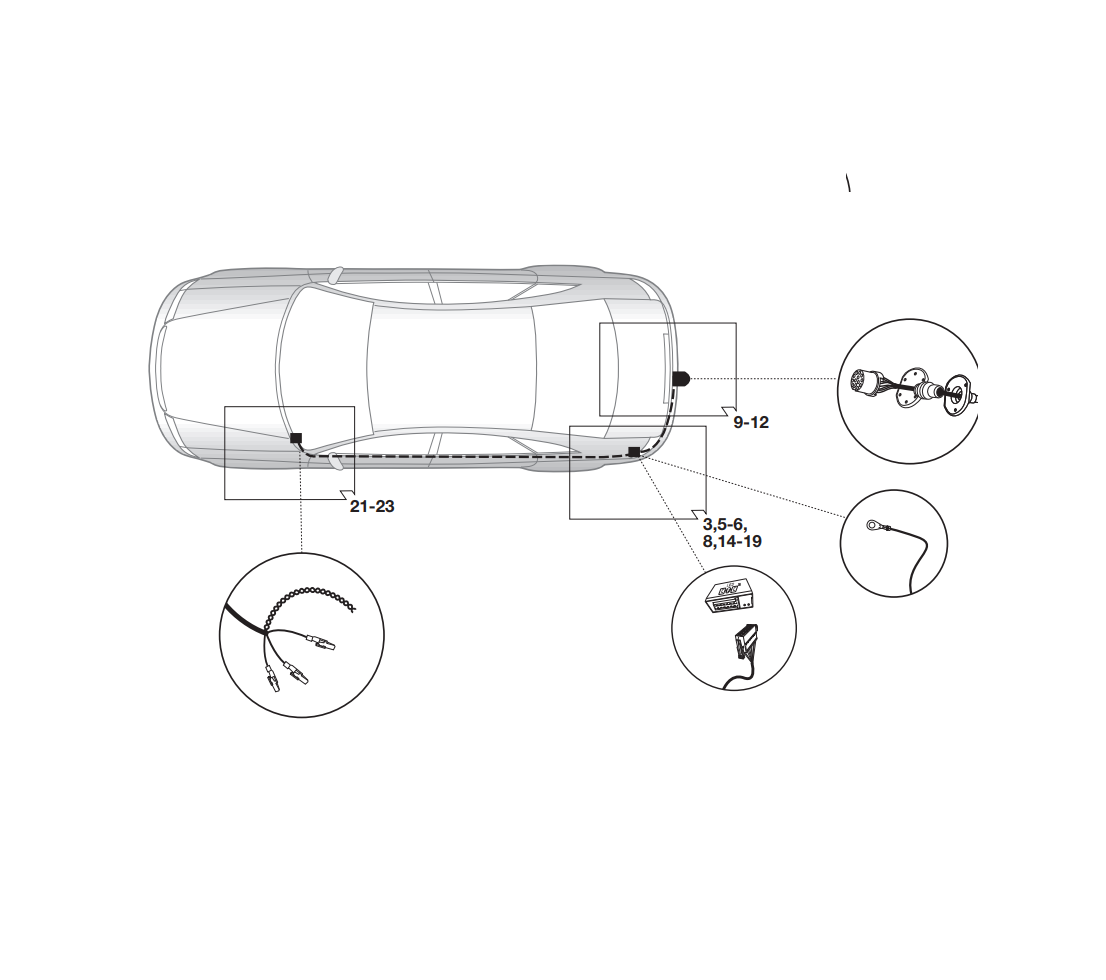 Электрика фаркопа Hak-System (13 pin) для Seat Exeo 2009-2013 21210506 в 