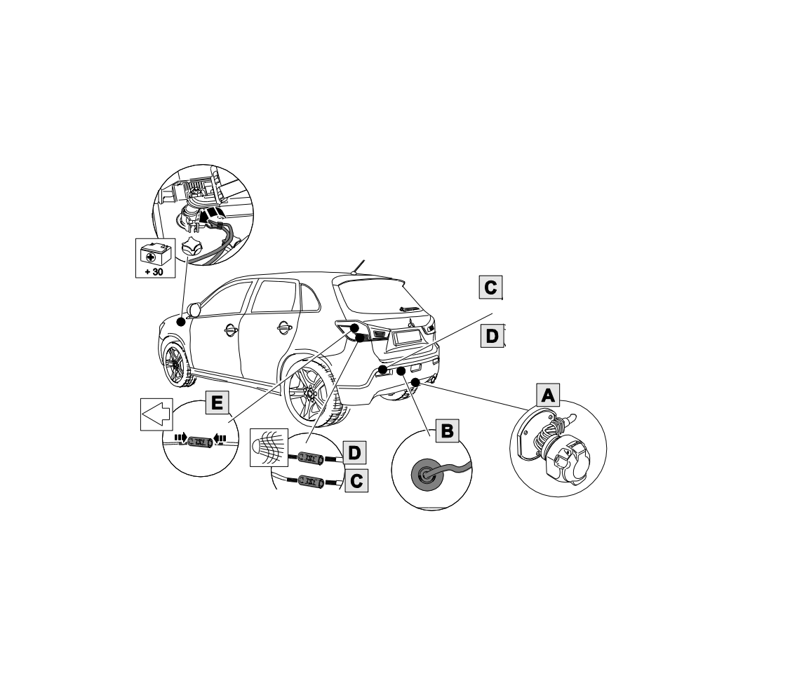 Электрика фаркопа Brink (7 pin) для Citroen C4 Aircross 2012-2017 729493 в 