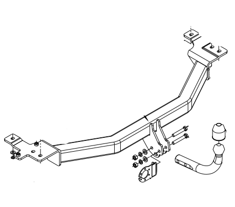 Фаркоп Auto-Hak для Volvo V70 1997-2000 L 03 в 