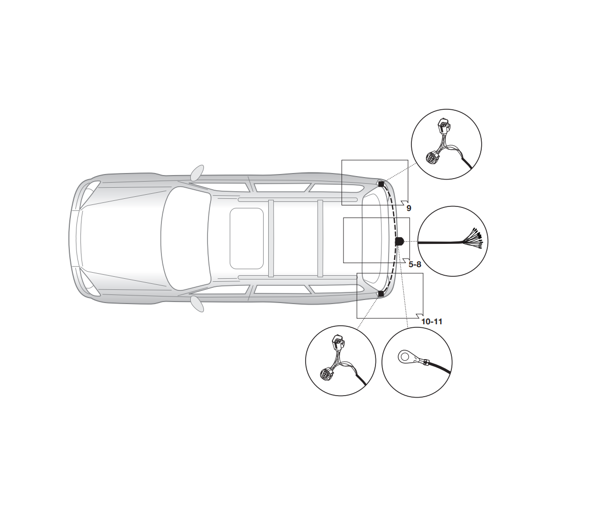 Электрика фаркопа Hak-System (13 pin) для Jeep Cherokee 2008-2014 26500528 в 