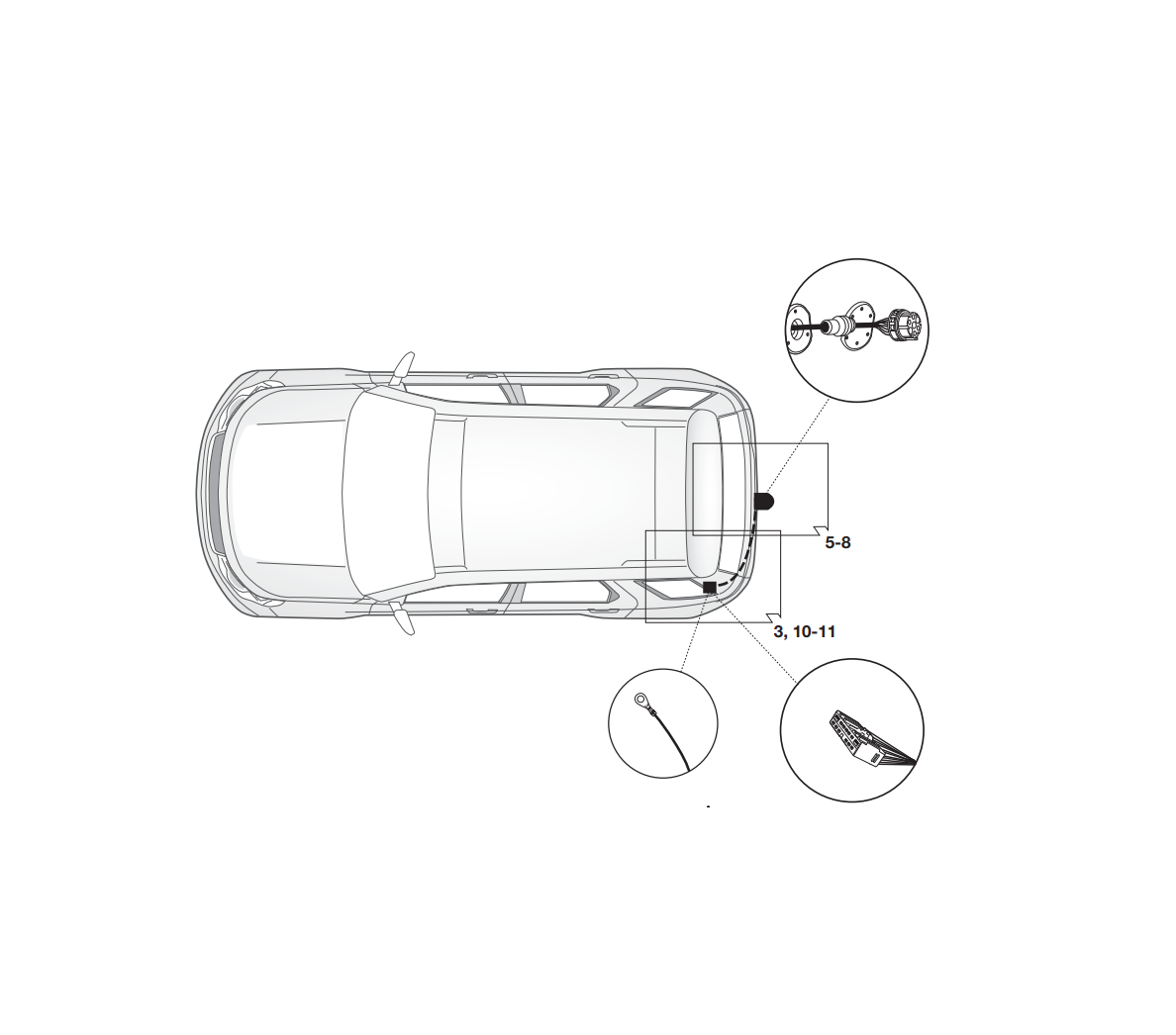 Электрика фаркопа Hak-System (7 pin) для Land Rover Discovery Sport 2015-2019, (кроме диодов на прицепе) 12190518 в 