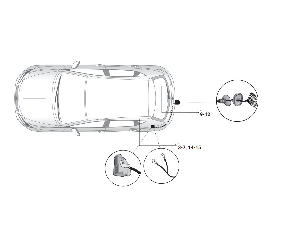 Электрика фаркопа Hak-System (13 pin) для Seat Ibiza 2017- 21500641 в 