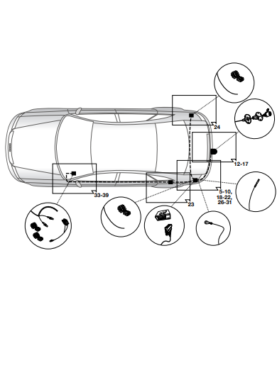 Электрика фаркопа Hak-System (13 pin) для Audi A4 2000-2006 21010512 в 