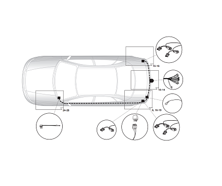 Электрика фаркопа Hak-System (13 pin) для Honda Accord 2003-2008 26070513 в 