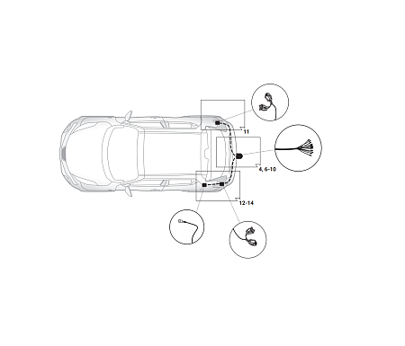 Электрика фаркопа Hak-System (13 pin) для Nissan Juke 2014-2019 26140528 в 