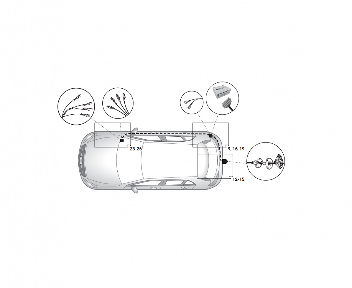 Электрика фаркопа Hak-System (13 pin) для Mercedes B-class 2019- 21040541 в 