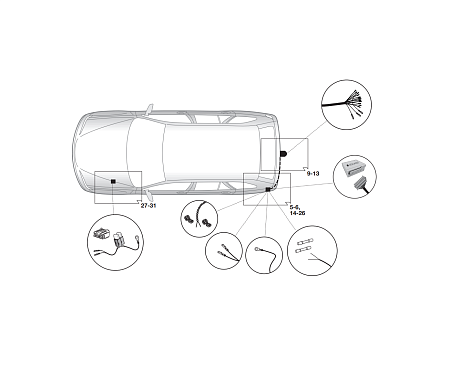 Электрика фаркопа Hak-System (13 pin) для Mazda CX-5 2012-2017 26120522 в 