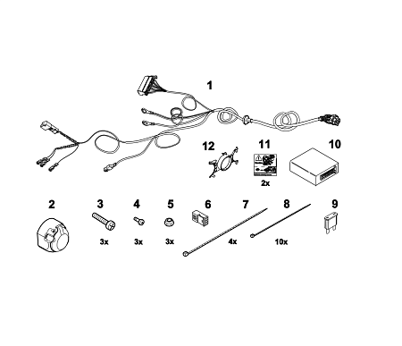 Электрика фаркопа Brink (7 pin) для Audi Q7 2006-2015, (активация только у оф дилера) 701433 в 