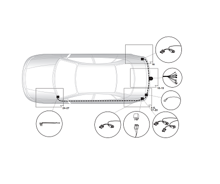 Электрика фаркопа Hak-System (7 pin) для Honda Accord 2003-2008 16070513 в 