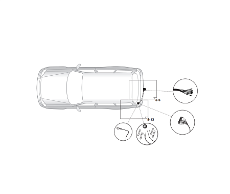 Электрика фаркопа Hak-System (7 pin) для Hyundai Santa Fe (вкл. Grand) 2012-2019 16080536 в 