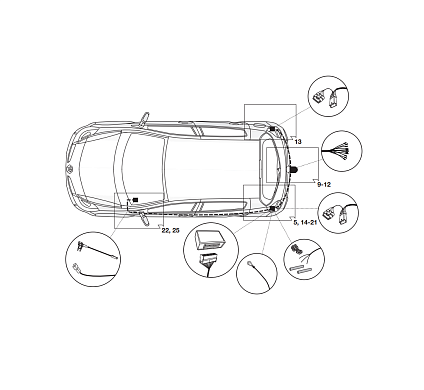 Электрика фаркопа Hak-System (13 pin) для Renault Megane 2008-2016 26180522 в 