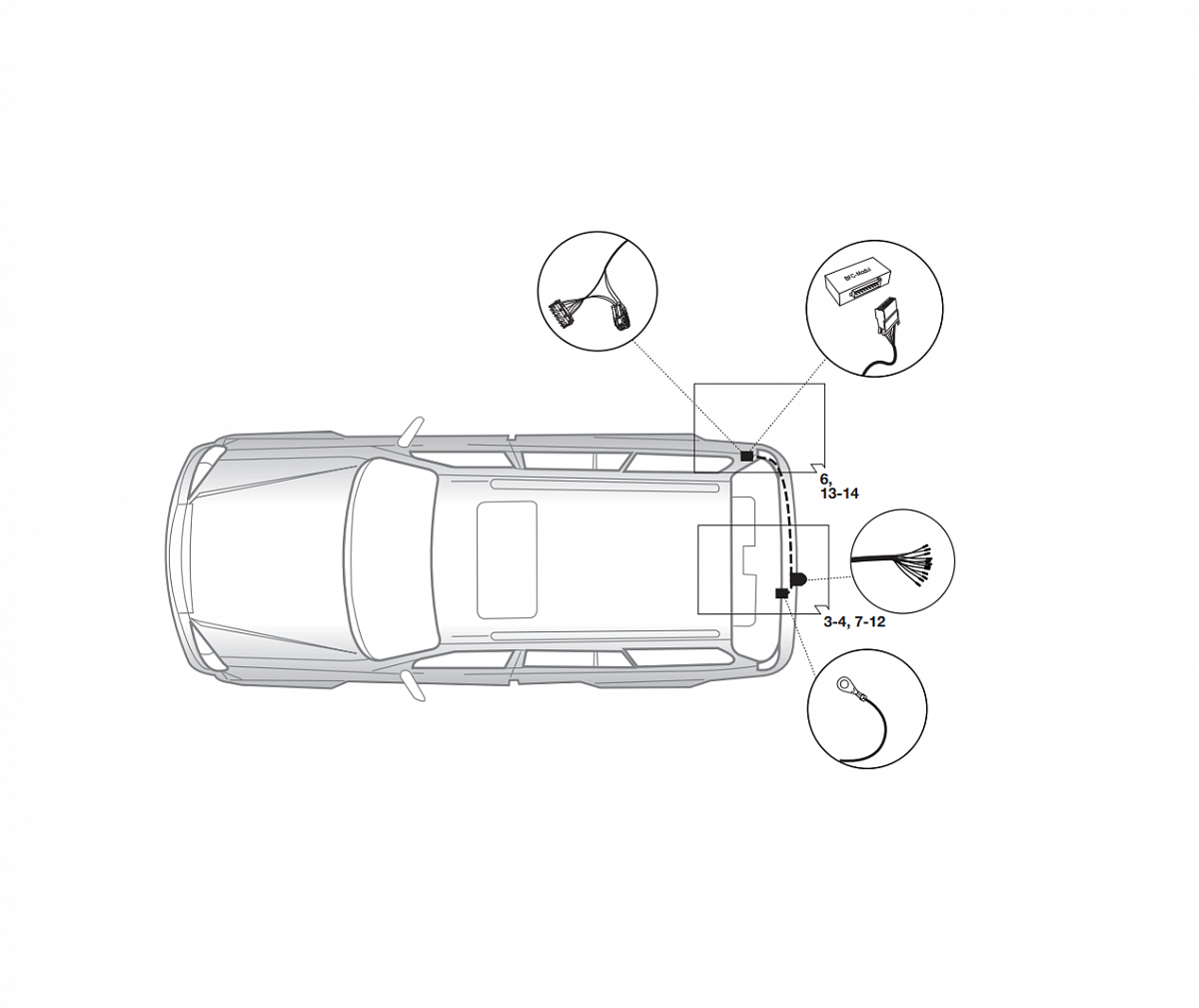 Электрика фаркопа Hak-System (13 pin) для Land Rover Range Rover 2002-2009 21190505 в 