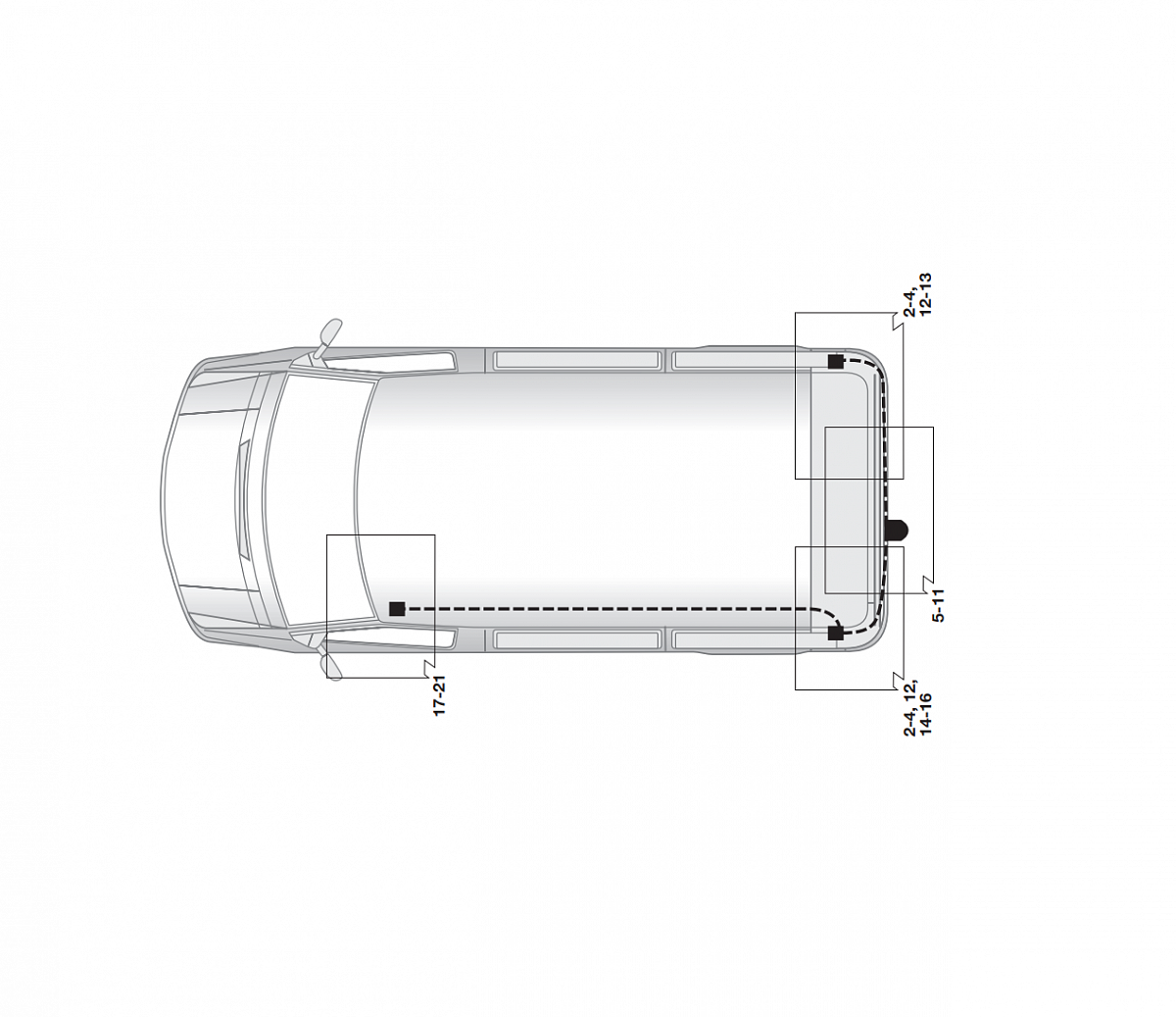 Электрика фаркопа Hak-System (7 pin) для Renault Master 2000-2006 12500508 в 